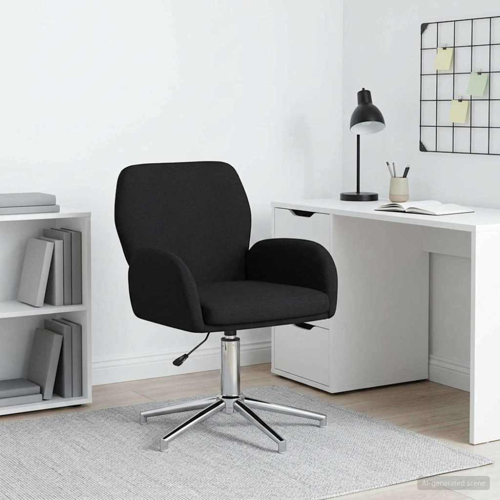 Produktbild för Svanstol 54 x 58 x 90 cm Svart Tyg