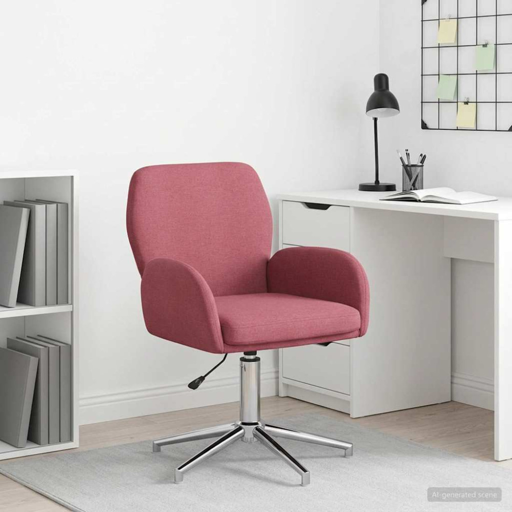 Produktbild för Svanstol 54 x 58 x 90 cm Vinröd Tyg