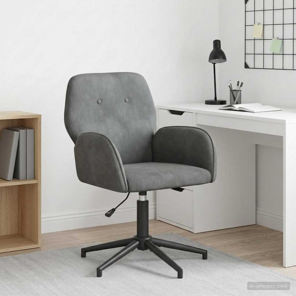 Produktbild för Svanstol 54 x 55 x 90 cm Mörkgrå Sammet