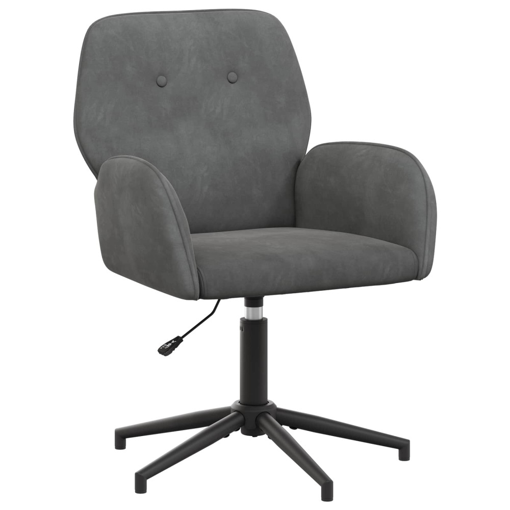 Produktbild för Svanstol 54 x 55 x 90 cm Mörkgrå Sammet