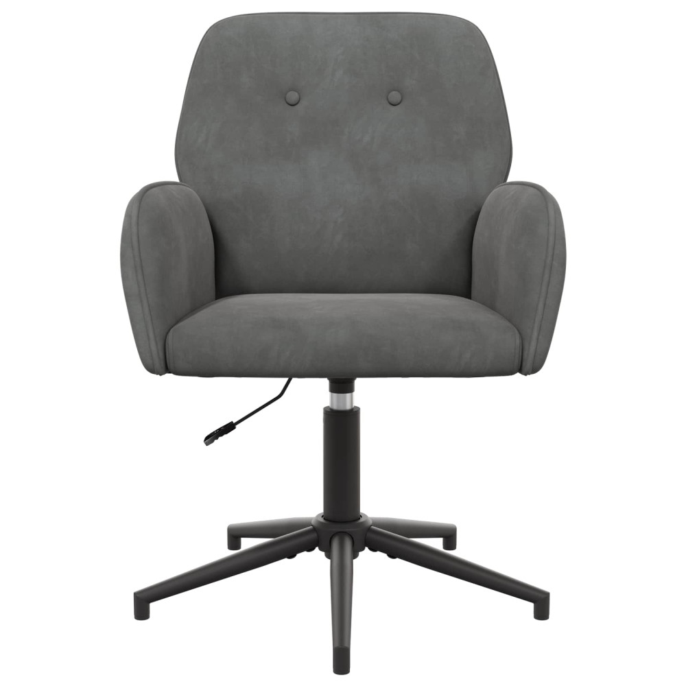 Produktbild för Svanstol 54 x 55 x 90 cm Mörkgrå Sammet