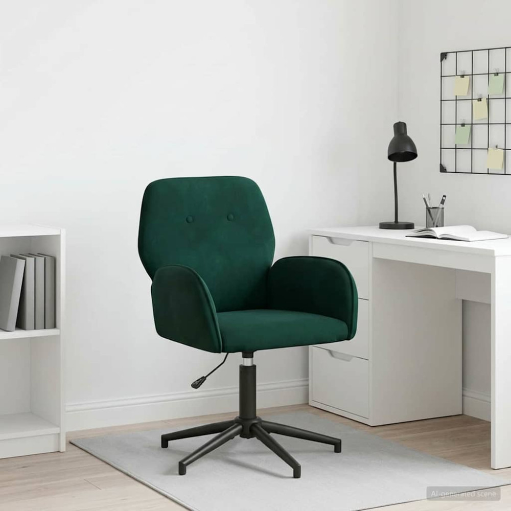 Produktbild för Svanstol 54 x 55 x 90 cm Mörkgrön Sammet