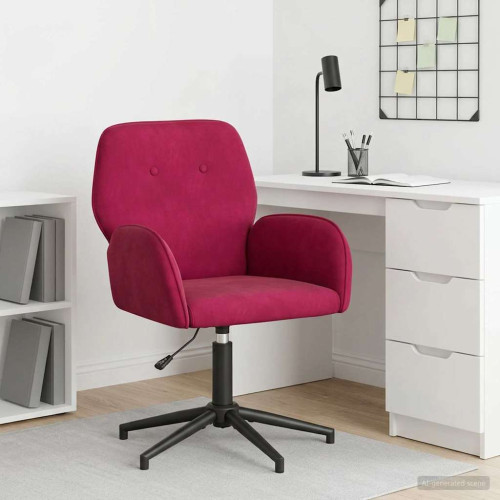 vidaXL Svanstol 54 x 55 x 90 cm Vinröd Sammet