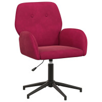 Produktbild för Svanstol 54 x 55 x 90 cm Vinröd Sammet
