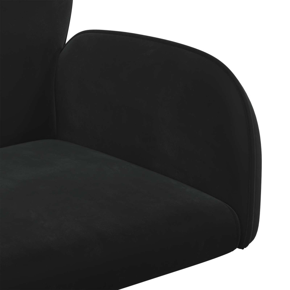 Produktbild för Svanstol 54 x 55 x 90 cm Svart Sammet