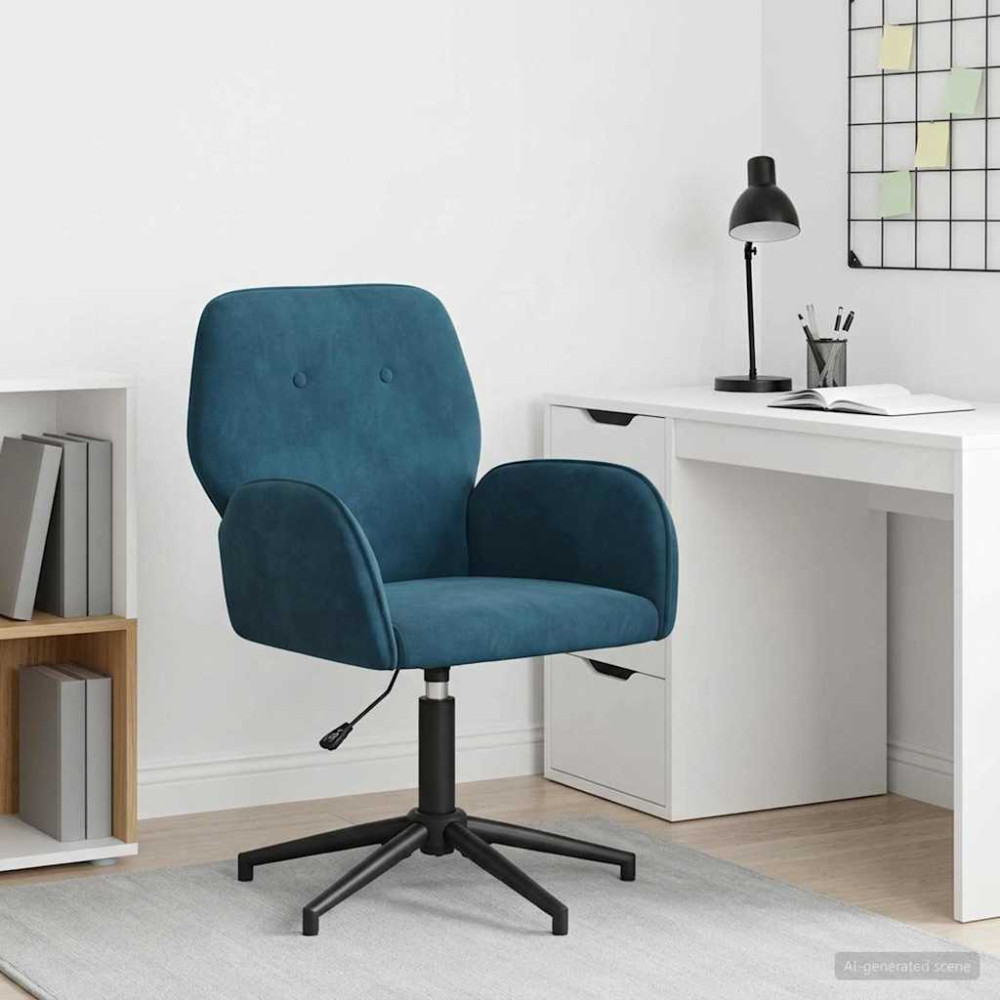 Produktbild för Svanstol 54 x 55 x 90 cm Blå Sammet