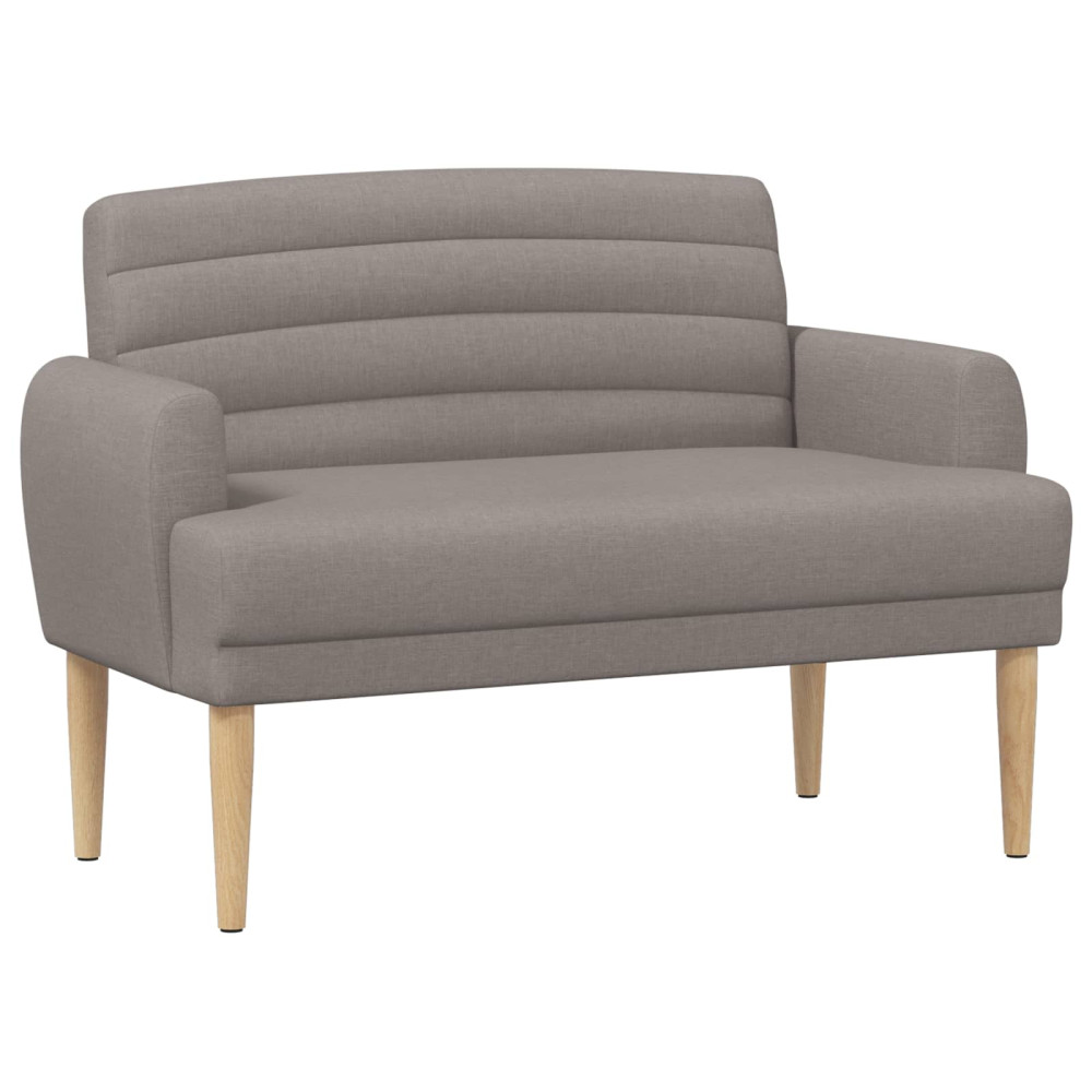 Produktbild för Loveseat med knapprapport Taupe 116 x 67 x 80 cm Tyg