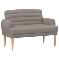 Produktbild för Loveseat med knapprapport Taupe 116 x 67 x 80 cm Tyg