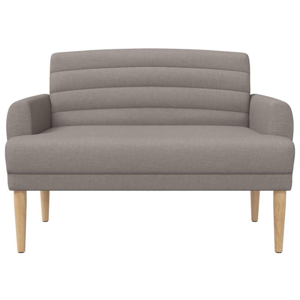Produktbild för Loveseat med knapprapport Taupe 116 x 67 x 80 cm Tyg