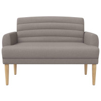 Produktbild för Loveseat med knapprapport Taupe 116 x 67 x 80 cm Tyg