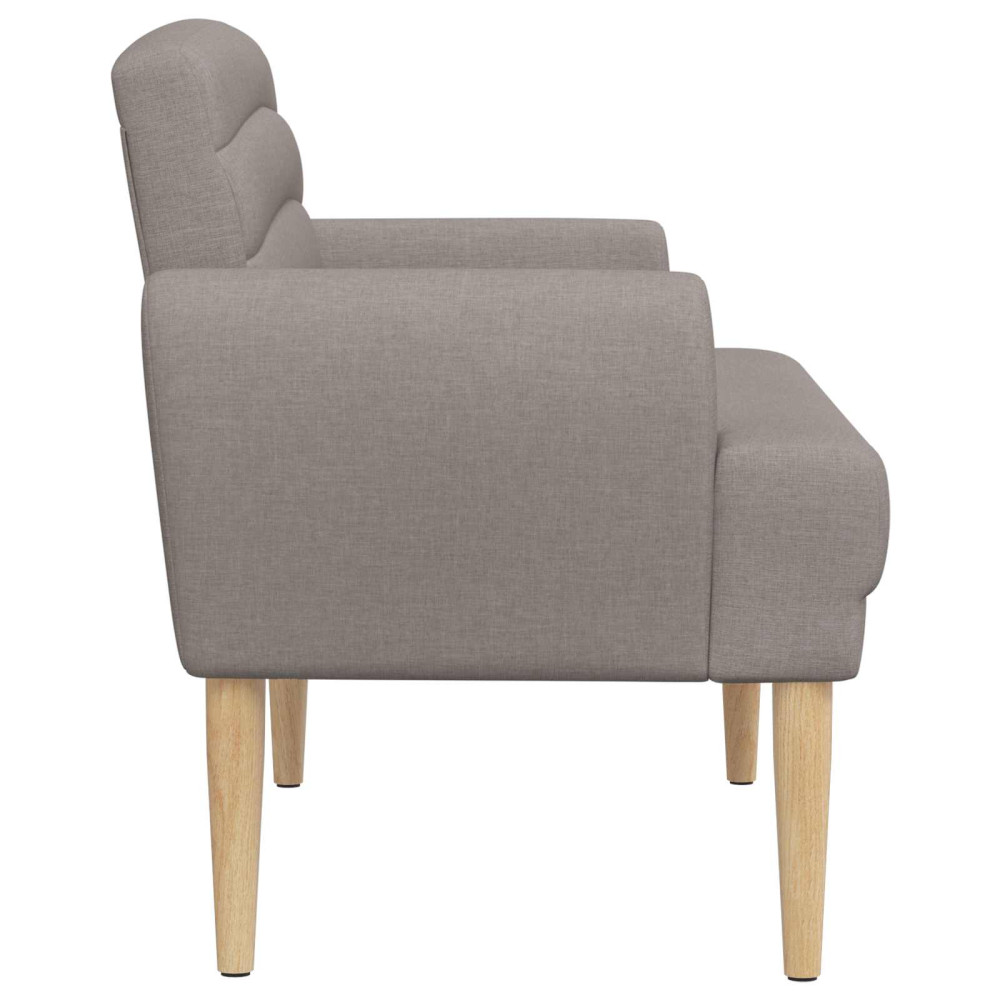 Produktbild för Loveseat med knapprapport Taupe 116 x 67 x 80 cm Tyg