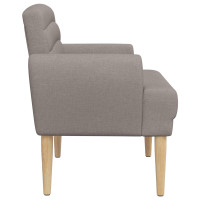 Produktbild för Loveseat med knapprapport Taupe 116 x 67 x 80 cm Tyg