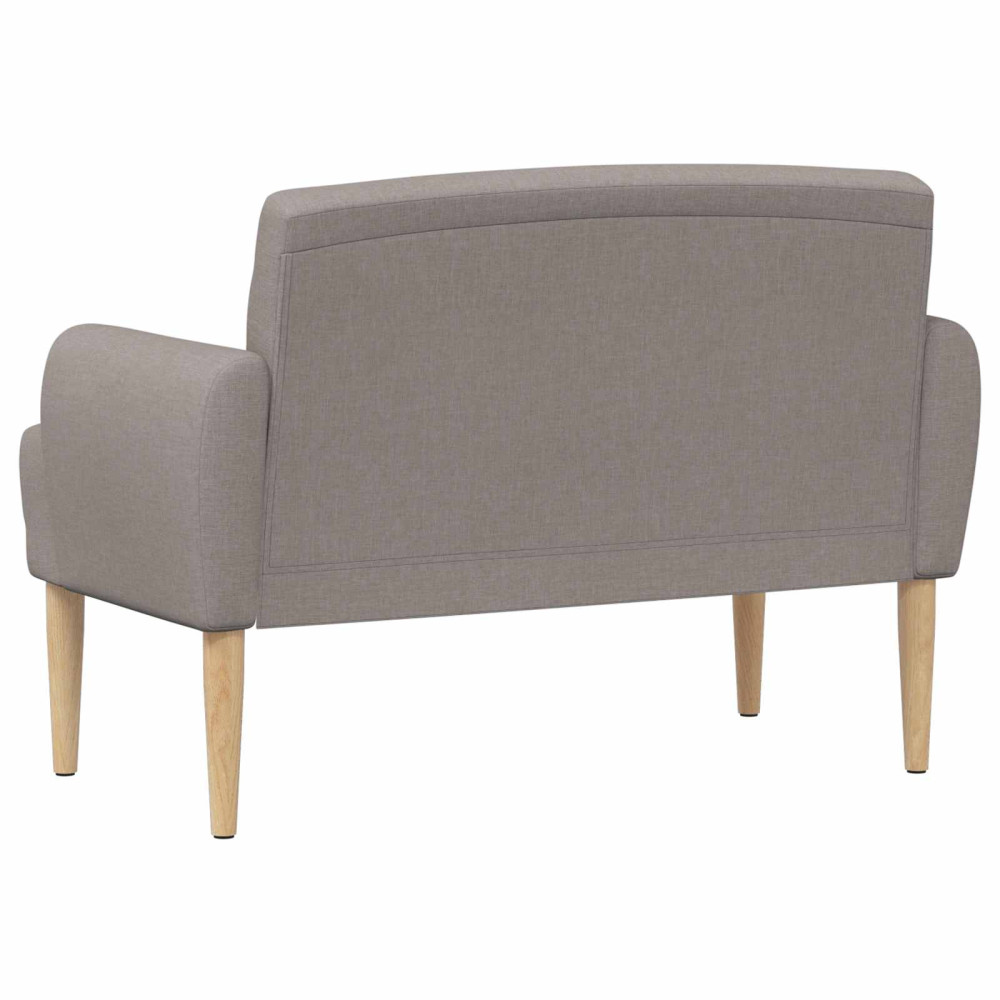 Produktbild för Loveseat med knapprapport Taupe 116 x 67 x 80 cm Tyg