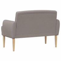 Produktbild för Loveseat med knapprapport Taupe 116 x 67 x 80 cm Tyg