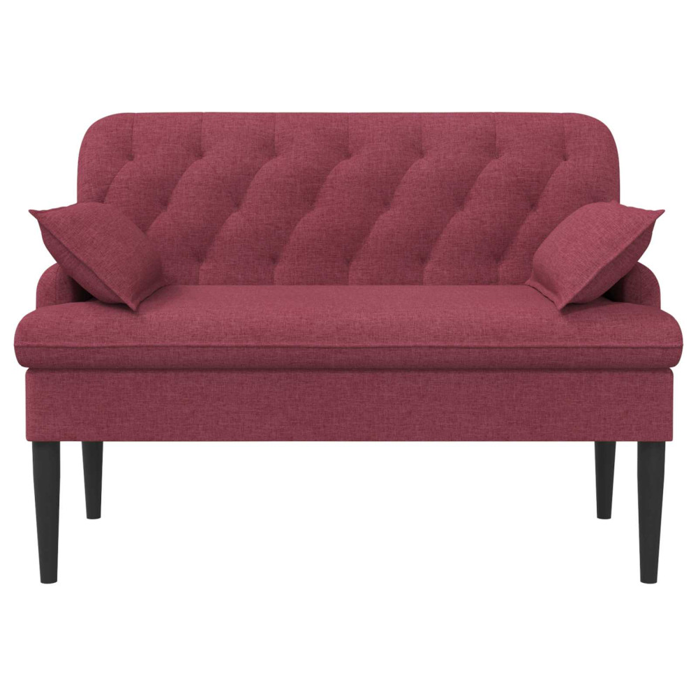 Produktbild för Loveseat med knapprapport Vinröd 111 x 68 x 80 cm Tyg