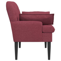 Produktbild för Loveseat med knapprapport Vinröd 111 x 68 x 80 cm Tyg