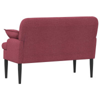 Produktbild för Loveseat med knapprapport Vinröd 111 x 68 x 80 cm Tyg