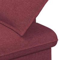 Produktbild för Loveseat med knapprapport Vinröd 111 x 68 x 80 cm Tyg