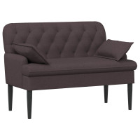 Produktbild för Loveseat med knapprapport Mörkbrun 111 x 68 x 80 cm Tyg