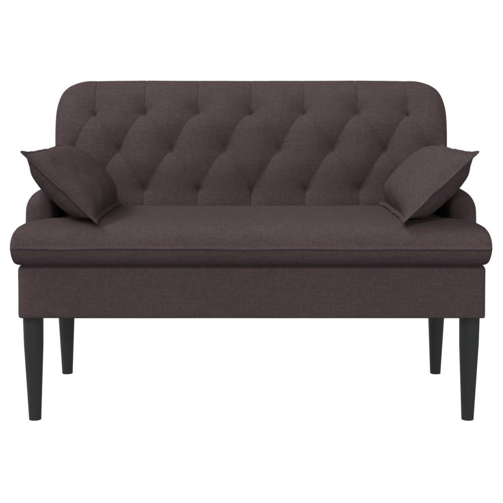 Produktbild för Loveseat med knapprapport Mörkbrun 111 x 68 x 80 cm Tyg