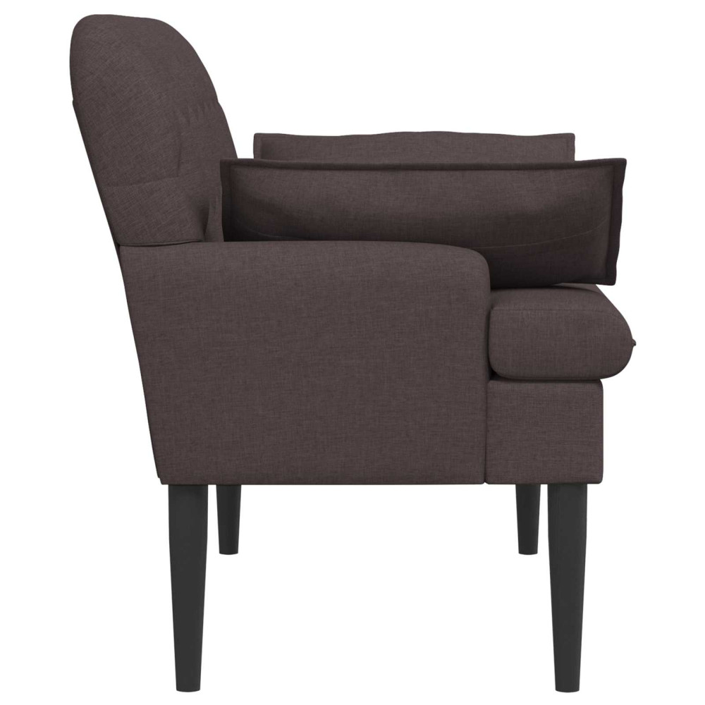 Produktbild för Loveseat med knapprapport Mörkbrun 111 x 68 x 80 cm Tyg