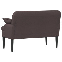 Produktbild för Loveseat med knapprapport Mörkbrun 111 x 68 x 80 cm Tyg