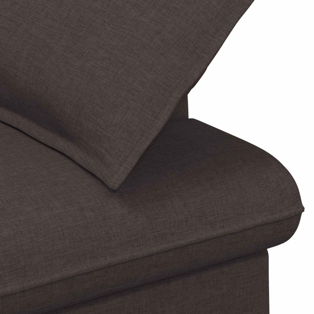 Produktbild för Loveseat med knapprapport Mörkbrun 111 x 68 x 80 cm Tyg