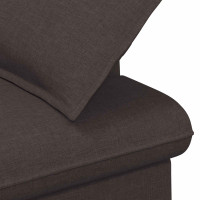 Produktbild för Loveseat med knapprapport Mörkbrun 111 x 68 x 80 cm Tyg