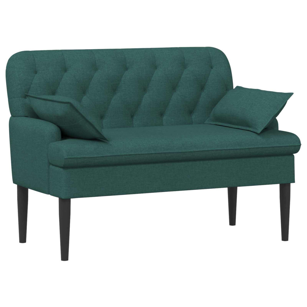 Produktbild för Loveseat med knapprapport Mörkgrön 111 x 68 x 80 cm Tyg