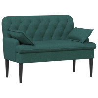 Produktbild för Loveseat med knapprapport Mörkgrön 111 x 68 x 80 cm Tyg