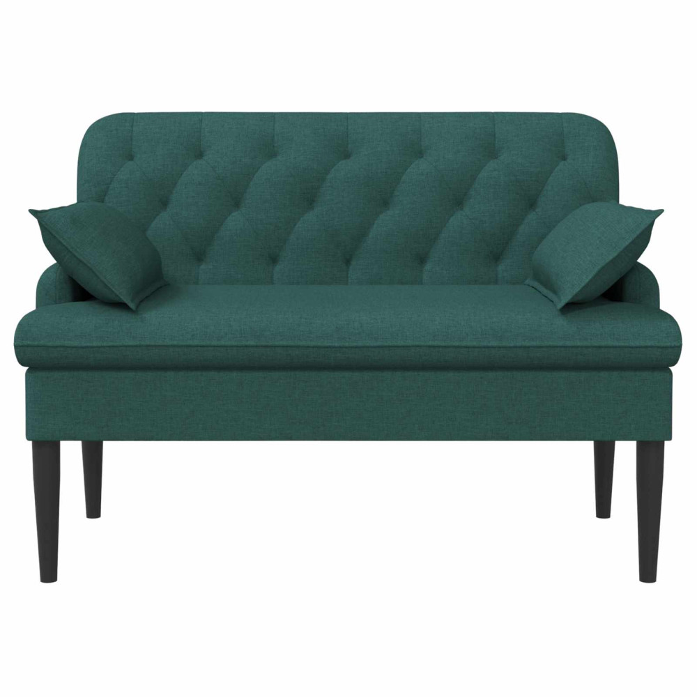 Produktbild för Loveseat med knapprapport Mörkgrön 111 x 68 x 80 cm Tyg