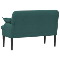 Produktbild för Loveseat med knapprapport Mörkgrön 111 x 68 x 80 cm Tyg