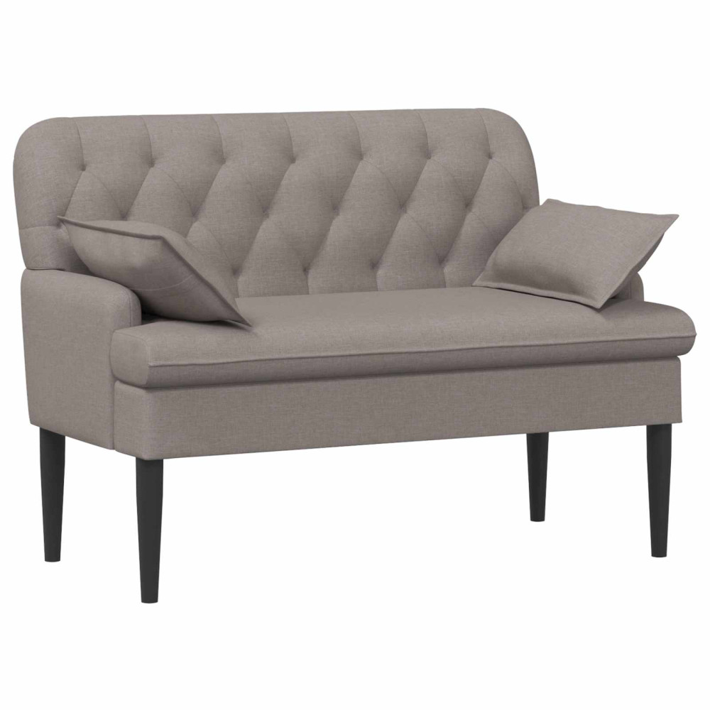 Produktbild för Loveseat med knapprapport Taupe 111 x 68 x 80 cm Tyg
