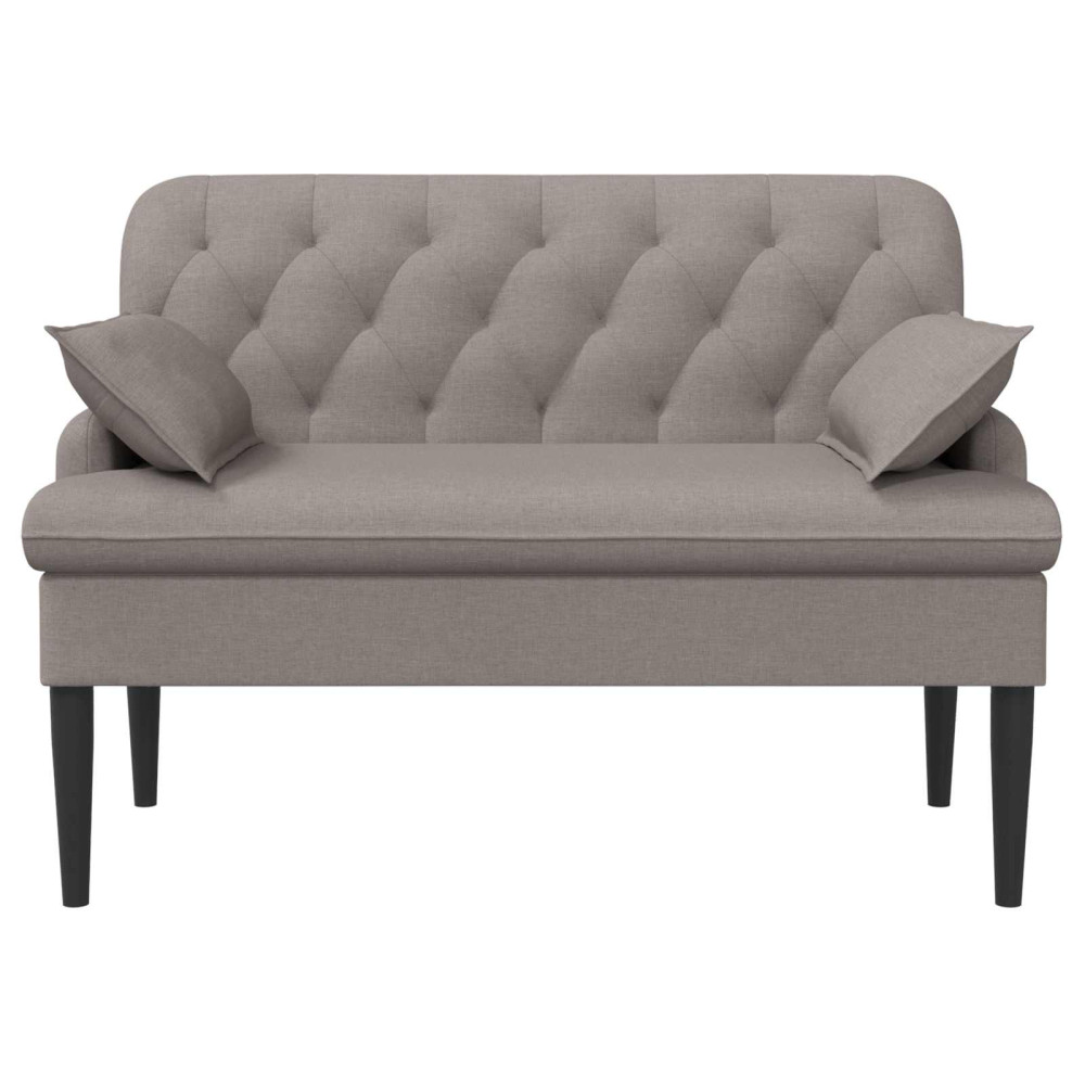 Produktbild för Loveseat med knapprapport Taupe 111 x 68 x 80 cm Tyg