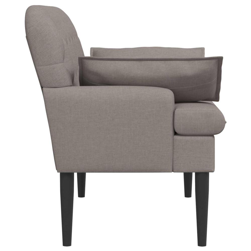 Produktbild för Loveseat med knapprapport Taupe 111 x 68 x 80 cm Tyg