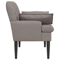 Produktbild för Loveseat med knapprapport Taupe 111 x 68 x 80 cm Tyg