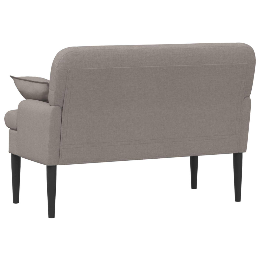 Produktbild för Loveseat med knapprapport Taupe 111 x 68 x 80 cm Tyg