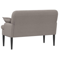Produktbild för Loveseat med knapprapport Taupe 111 x 68 x 80 cm Tyg