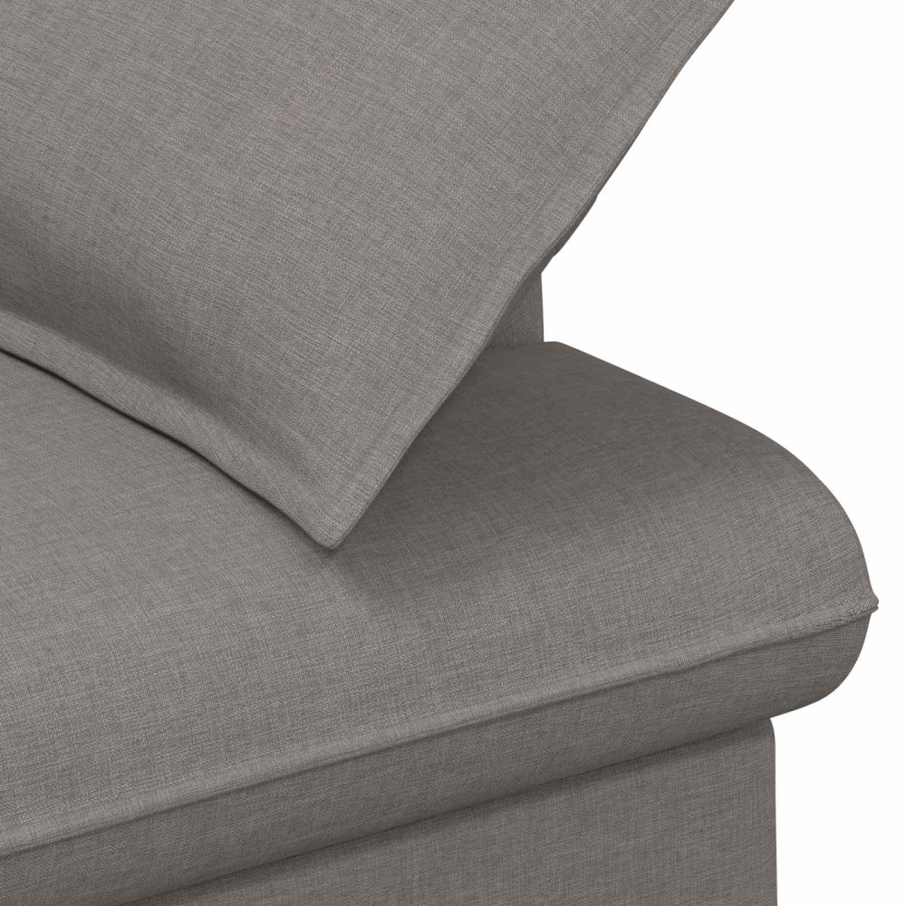 Produktbild för Loveseat med knapprapport Taupe 111 x 68 x 80 cm Tyg