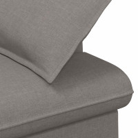 Produktbild för Loveseat med knapprapport Taupe 111 x 68 x 80 cm Tyg