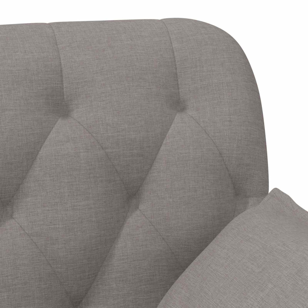 Produktbild för Loveseat med knapprapport Taupe 111 x 68 x 80 cm Tyg