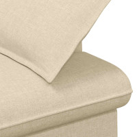 Produktbild för Loveseat med knapprapport Gräddvit 111 x 68 x 80 cm Tyg