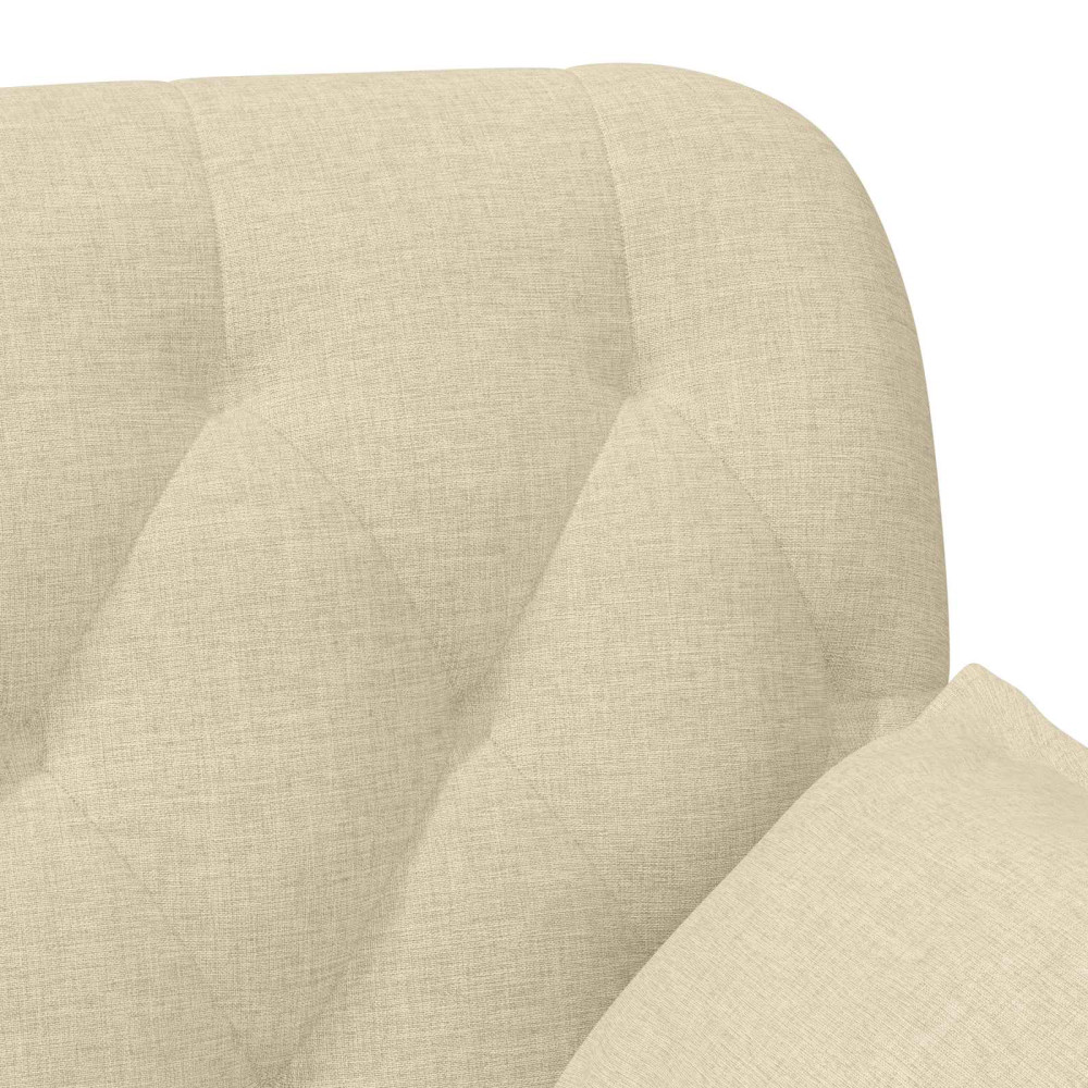 Produktbild för Loveseat med knapprapport Gräddvit 111 x 68 x 80 cm Tyg