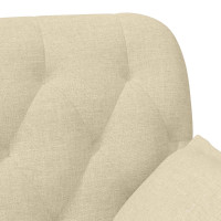 Produktbild för Loveseat med knapprapport Gräddvit 111 x 68 x 80 cm Tyg