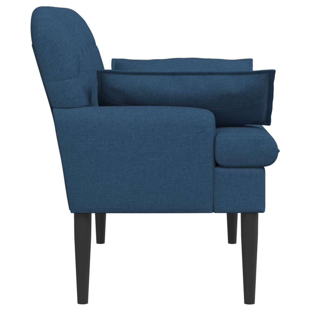 Produktbild för Loveseat med knapprapport Blå 111 x 68 x 80 cm Tyg