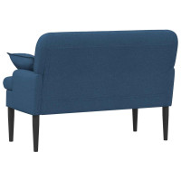 Produktbild för Loveseat med knapprapport Blå 111 x 68 x 80 cm Tyg