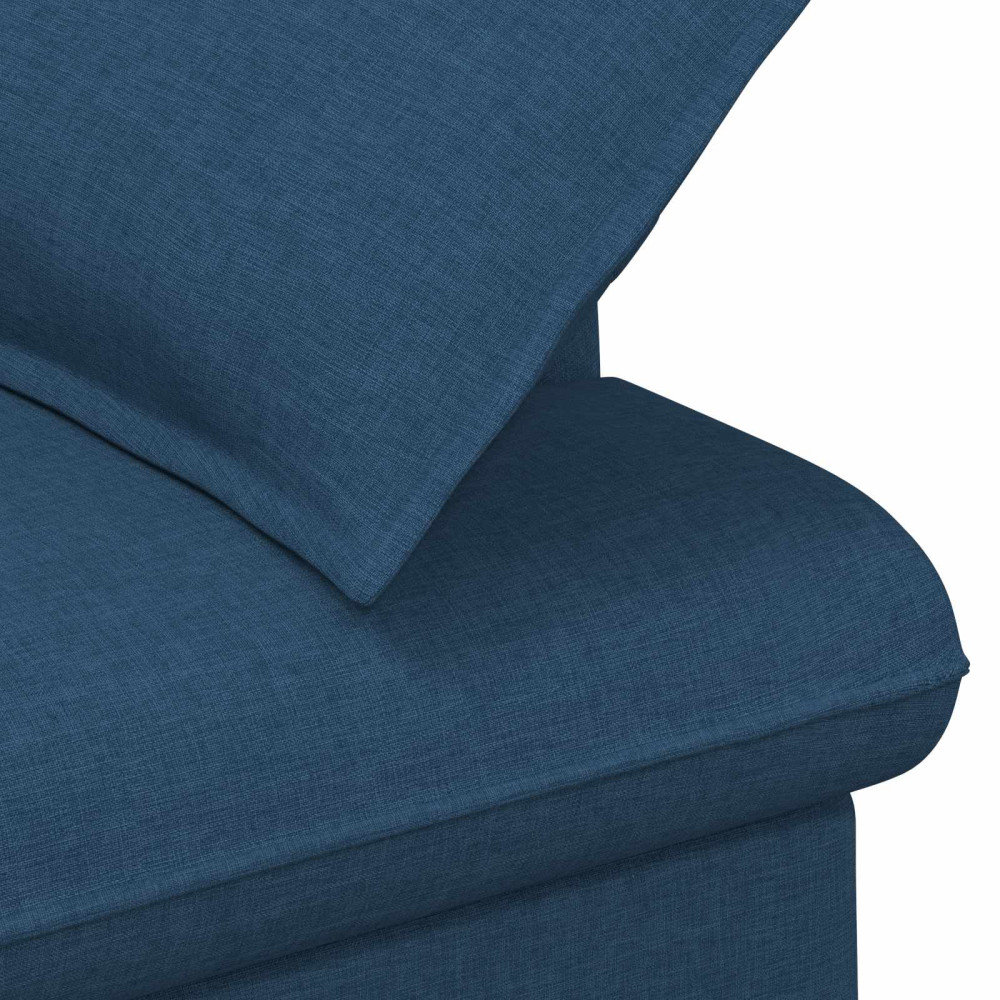 Produktbild för Loveseat med knapprapport Blå 111 x 68 x 80 cm Tyg