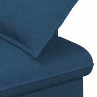 Produktbild för Loveseat med knapprapport Blå 111 x 68 x 80 cm Tyg