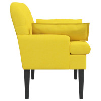 Produktbild för Loveseat med knapprapport Ljus Gul 111 x 68 x 80 cm Tyg