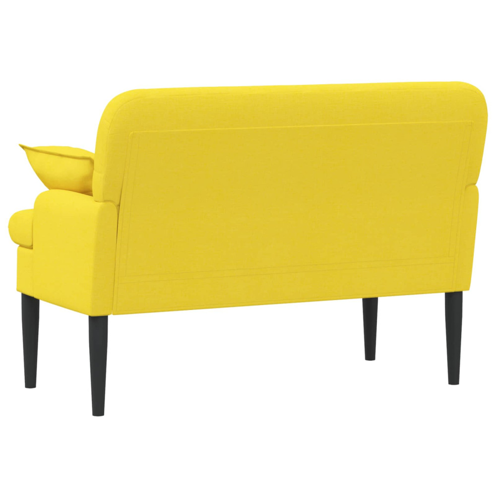 Produktbild för Loveseat med knapprapport Ljus Gul 111 x 68 x 80 cm Tyg